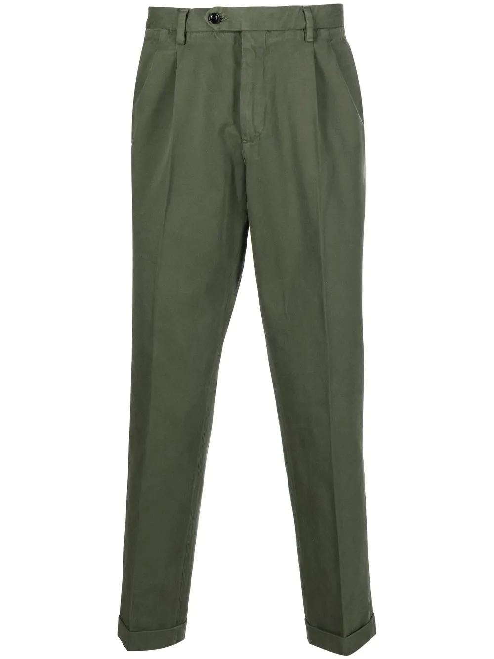 

Drumohr pantalones tapered con tiro alto - Verde