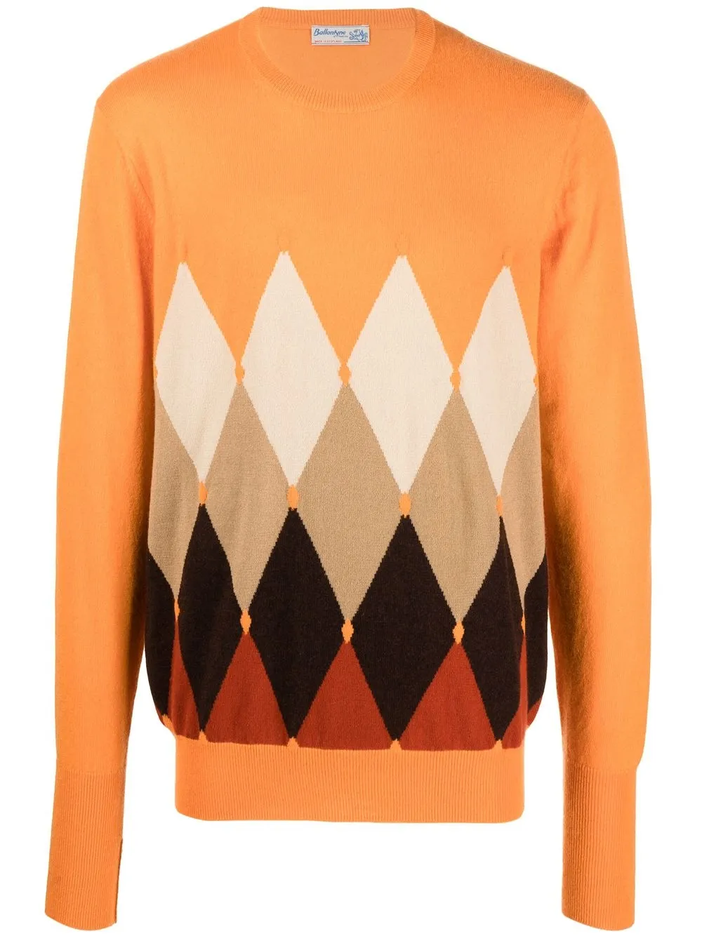 

Ballantyne argyle-pattern cashmere jumper - Orange