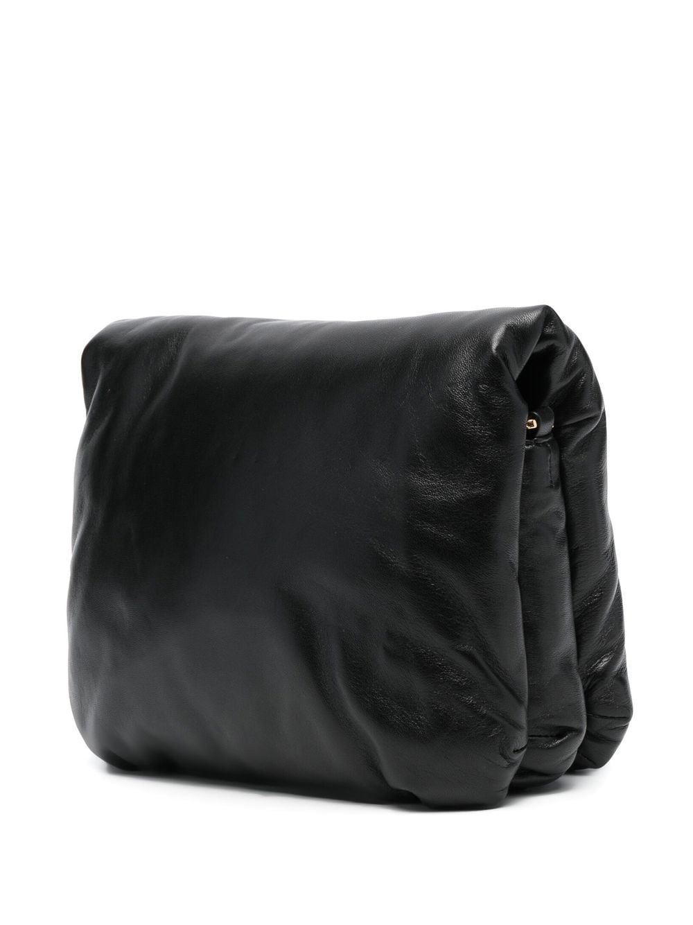 Shop Loewe Anagram Plaque Shoulder Bag In Black