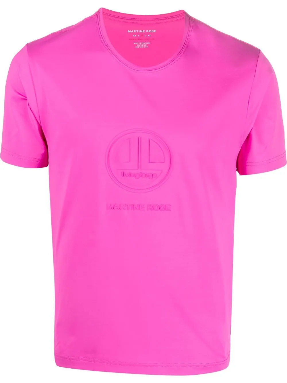 

Martine Rose playera con logo en relieve - Rosado