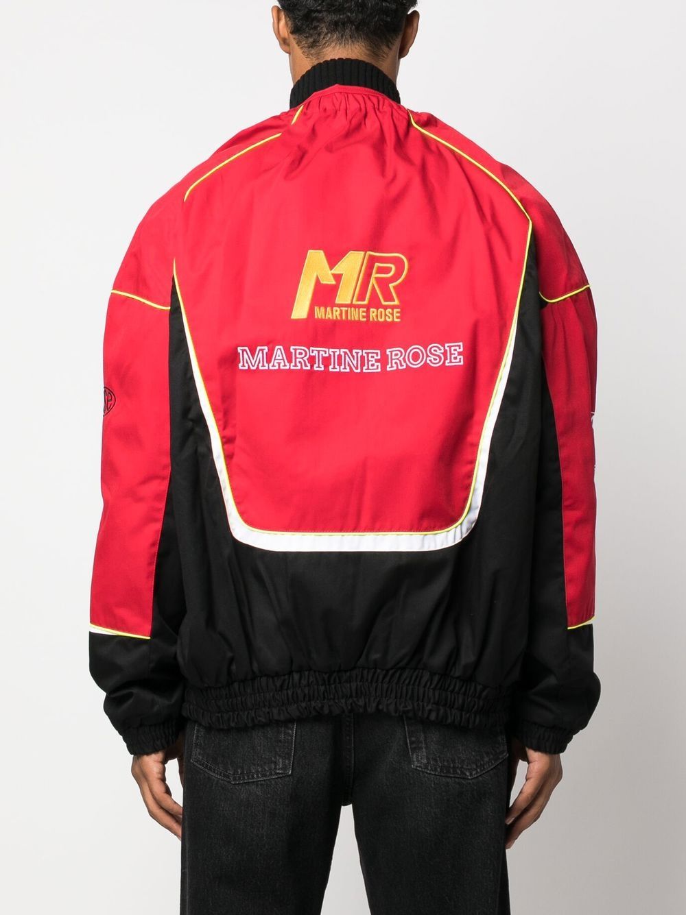 Shop Martine Rose Logo-print Light-weight Jacket In Red
