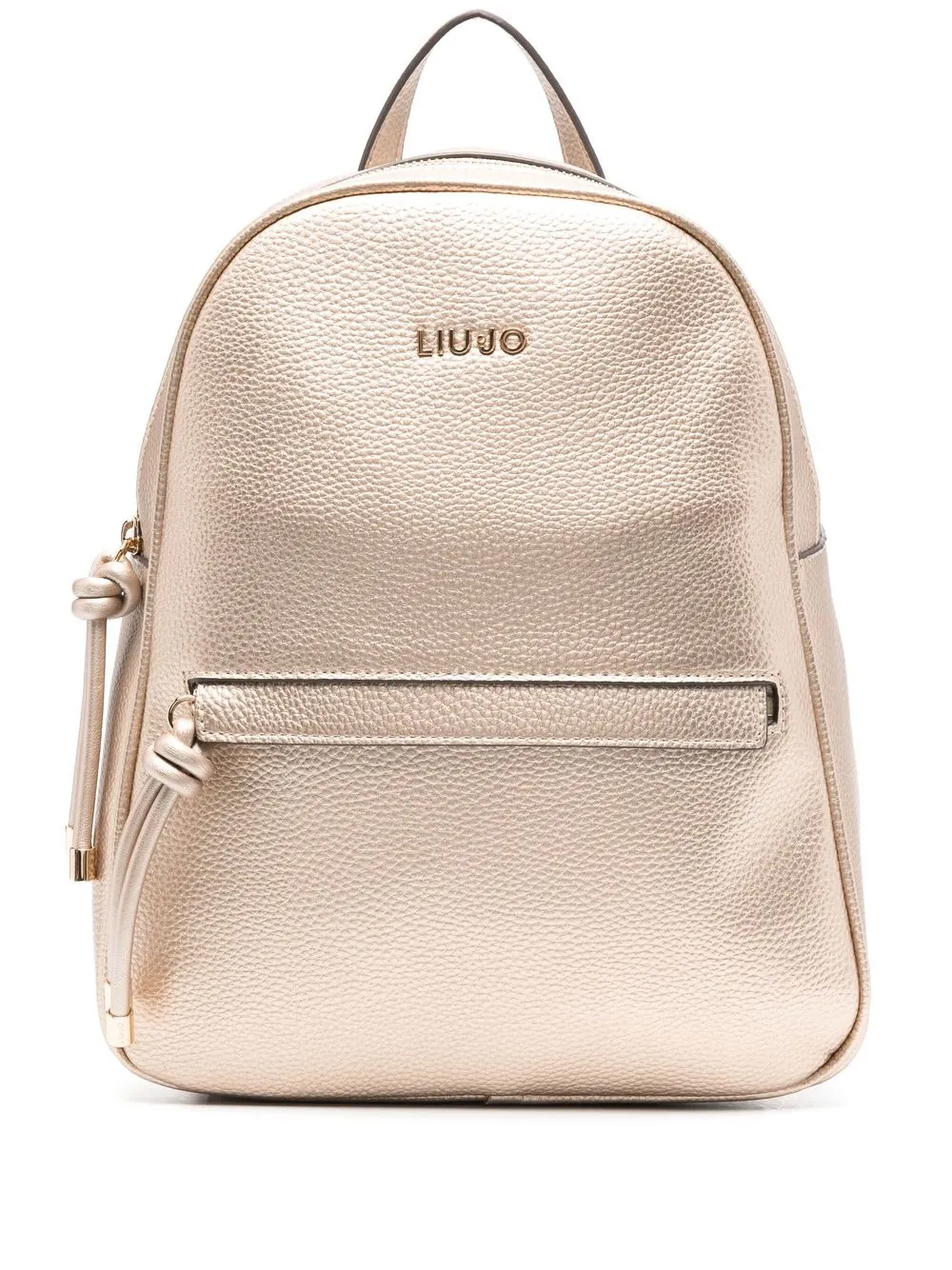 

LIU JO metallic faux-leather backpack - Gold