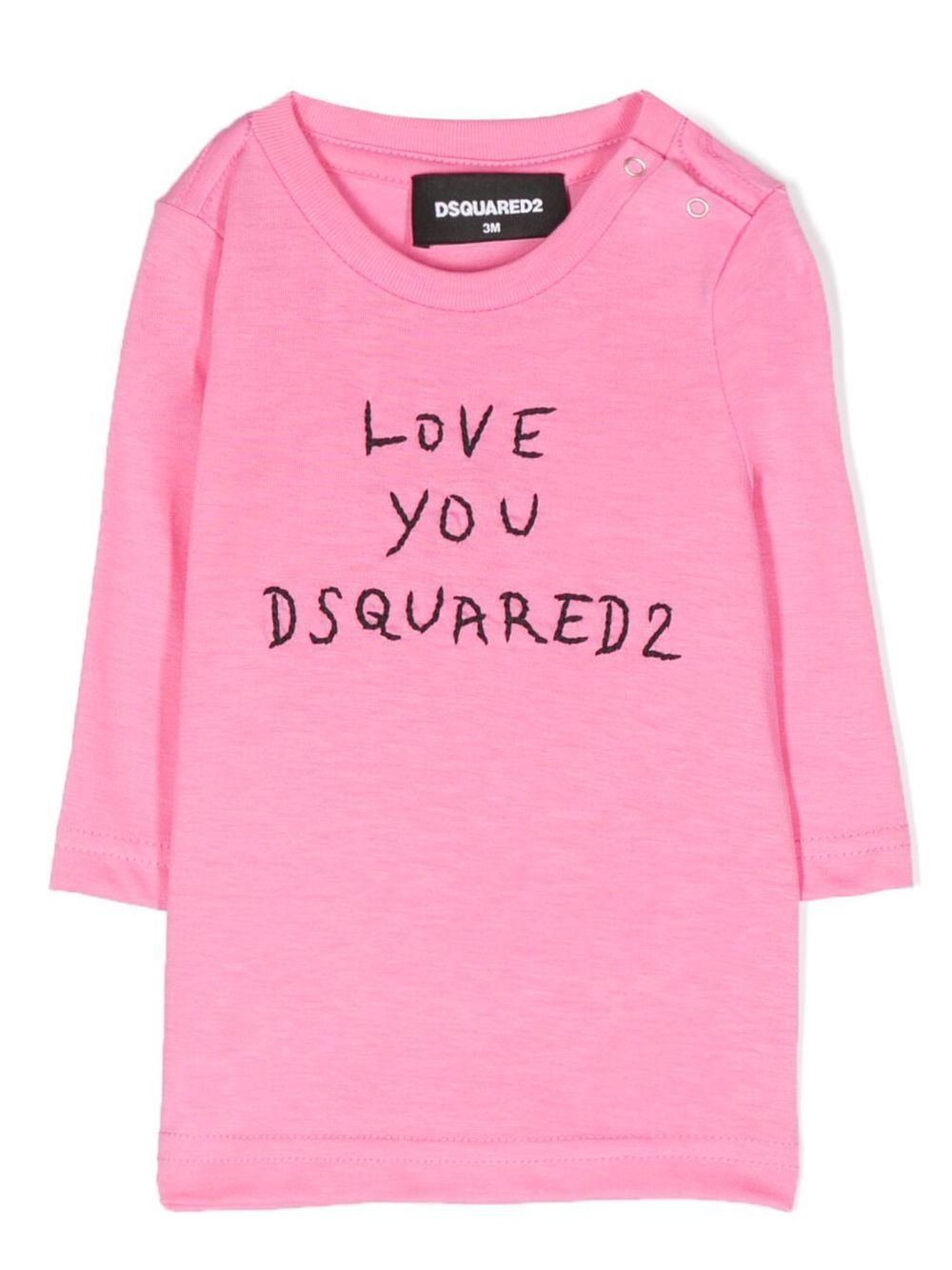 

Dsquared2 Kids embroidered-logo cotton T-shirt - Pink