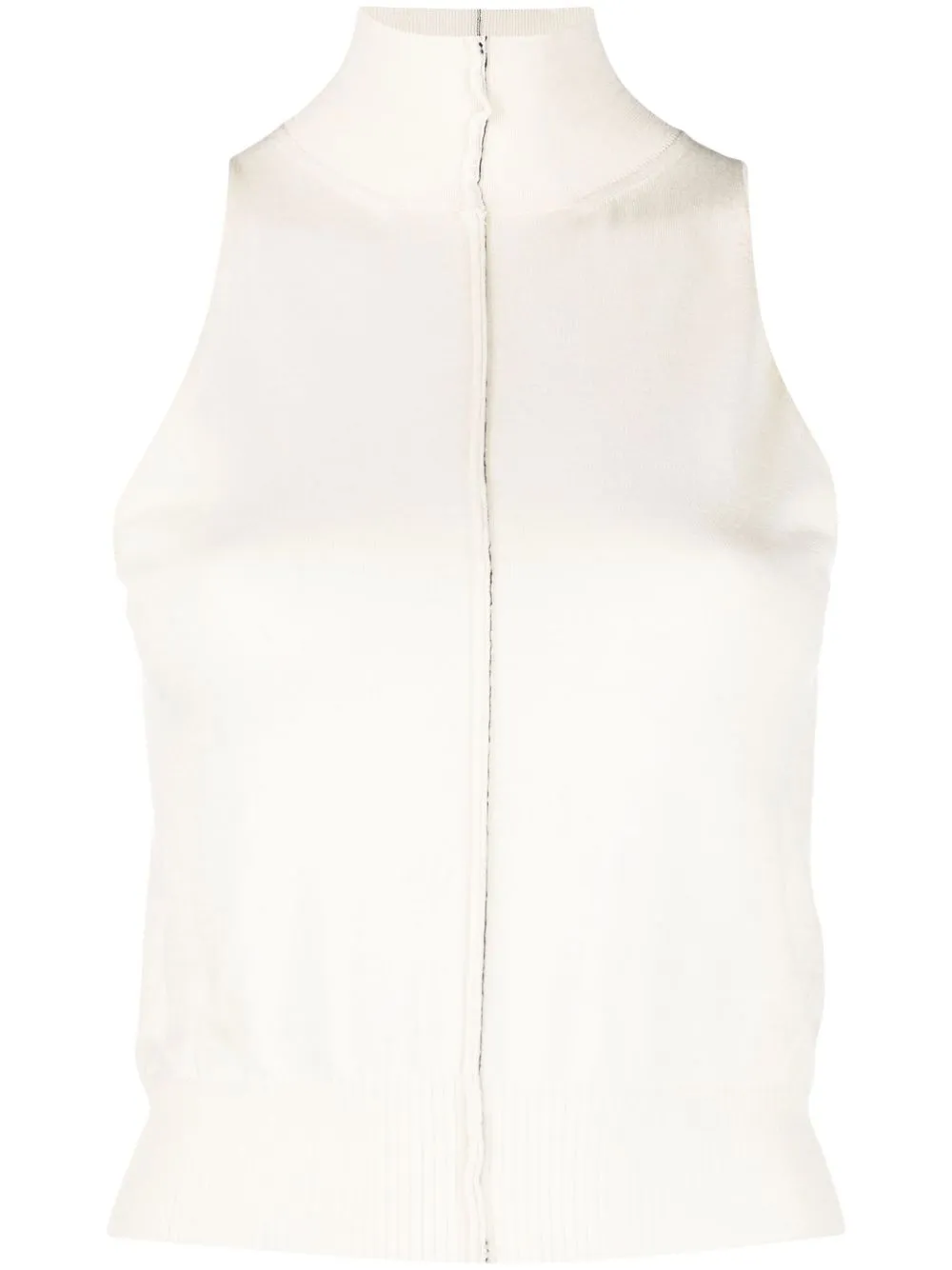 

AMIRI top tejido con ribete en contraste - Blanco