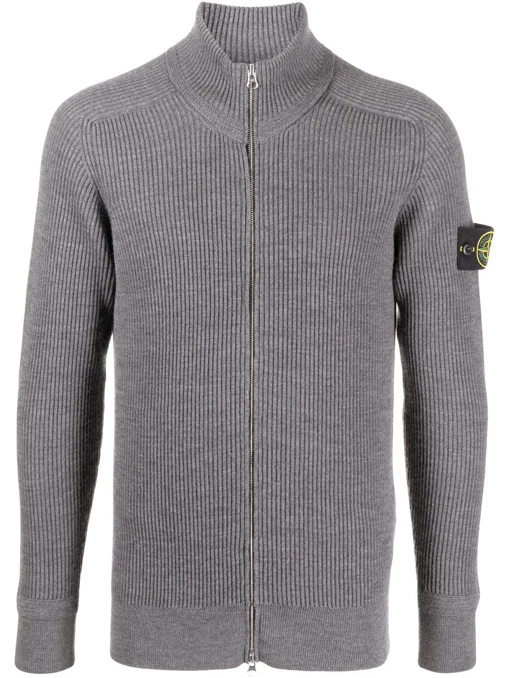 

Stone Island cárdigan con parche del logo - Gris