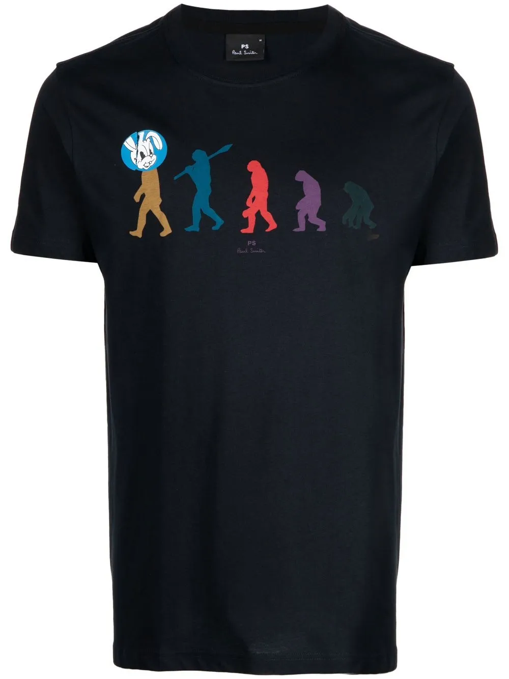 

PS Paul Smith Evolution of Rabbit printed T-shirt - Blue