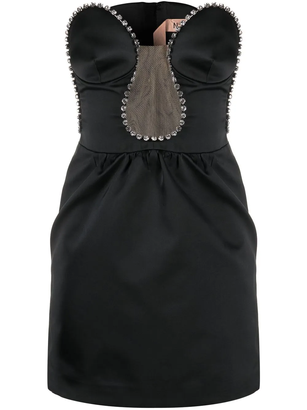 

Nº21 vestido corto con apliques - Negro