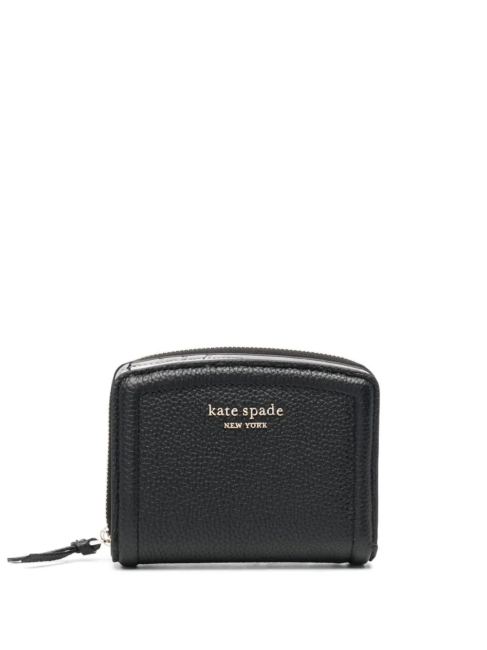 

Kate Spade cartera con placa del logo - Negro