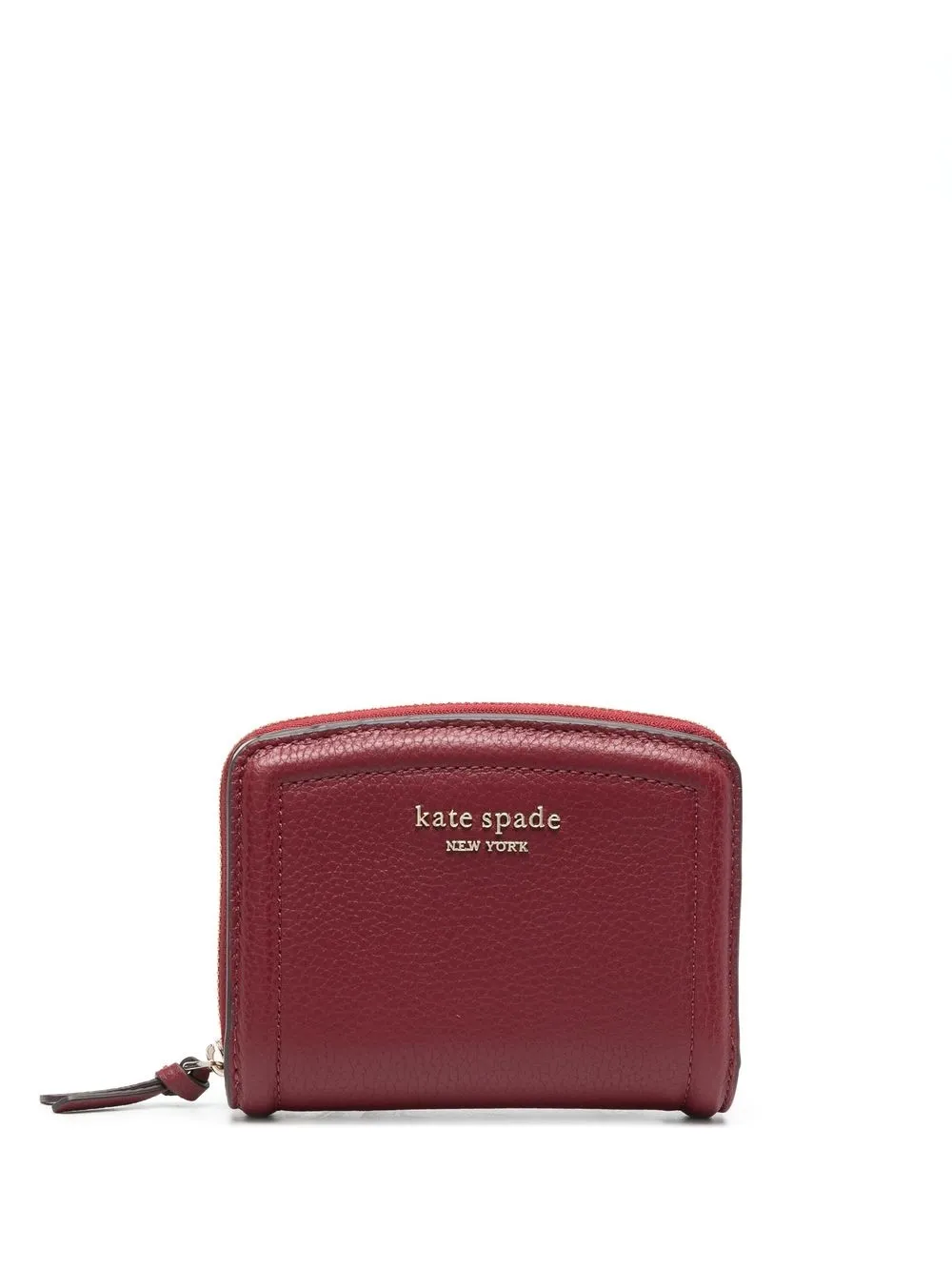 

Kate Spade cartera con placa del logo - Rojo