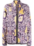 Aries floral-pattern zip-up cardigan - Pink