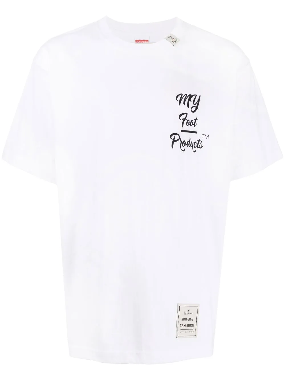 

Maison Mihara Yasuhiro playera con estampado My Foot Products - Blanco