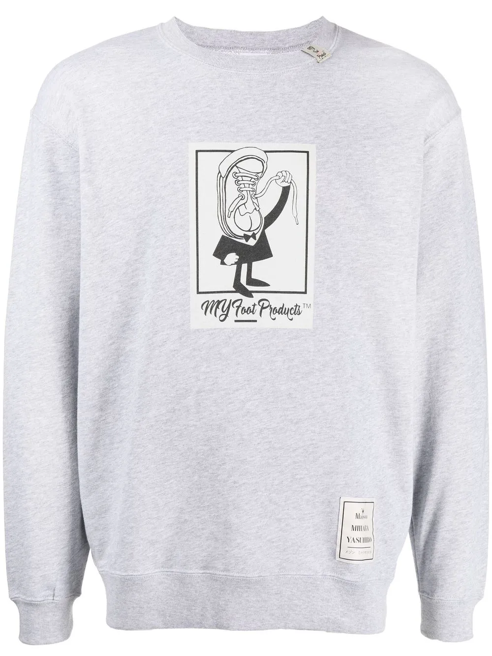

Maison Mihara Yasuhiro sudadera con estampado My Foot Products - Gris