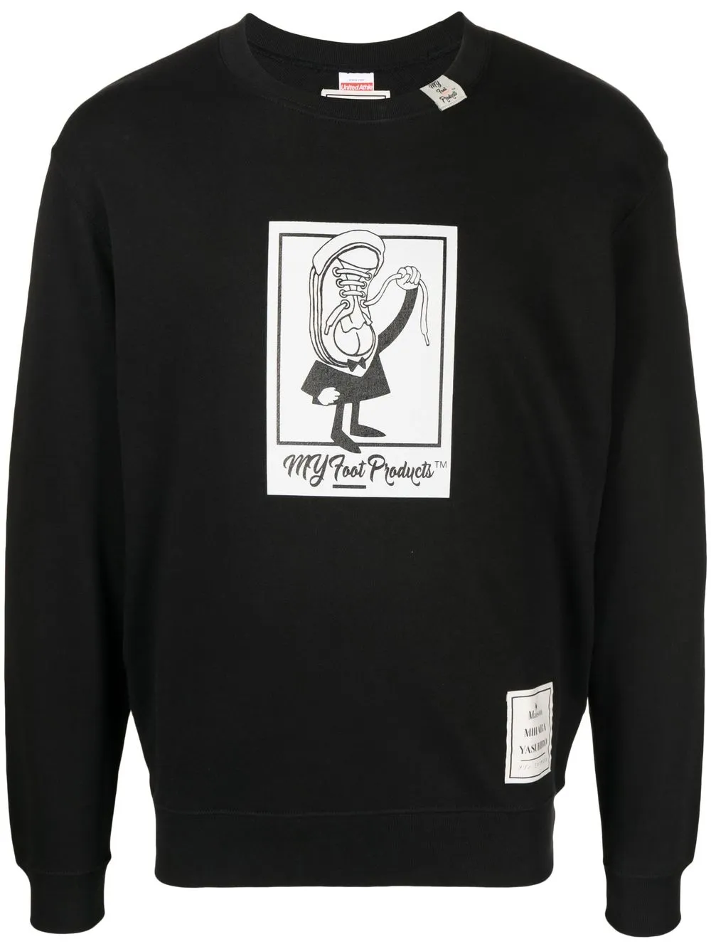 

Maison Mihara Yasuhiro sudadera con estampado My Foot Products - Negro