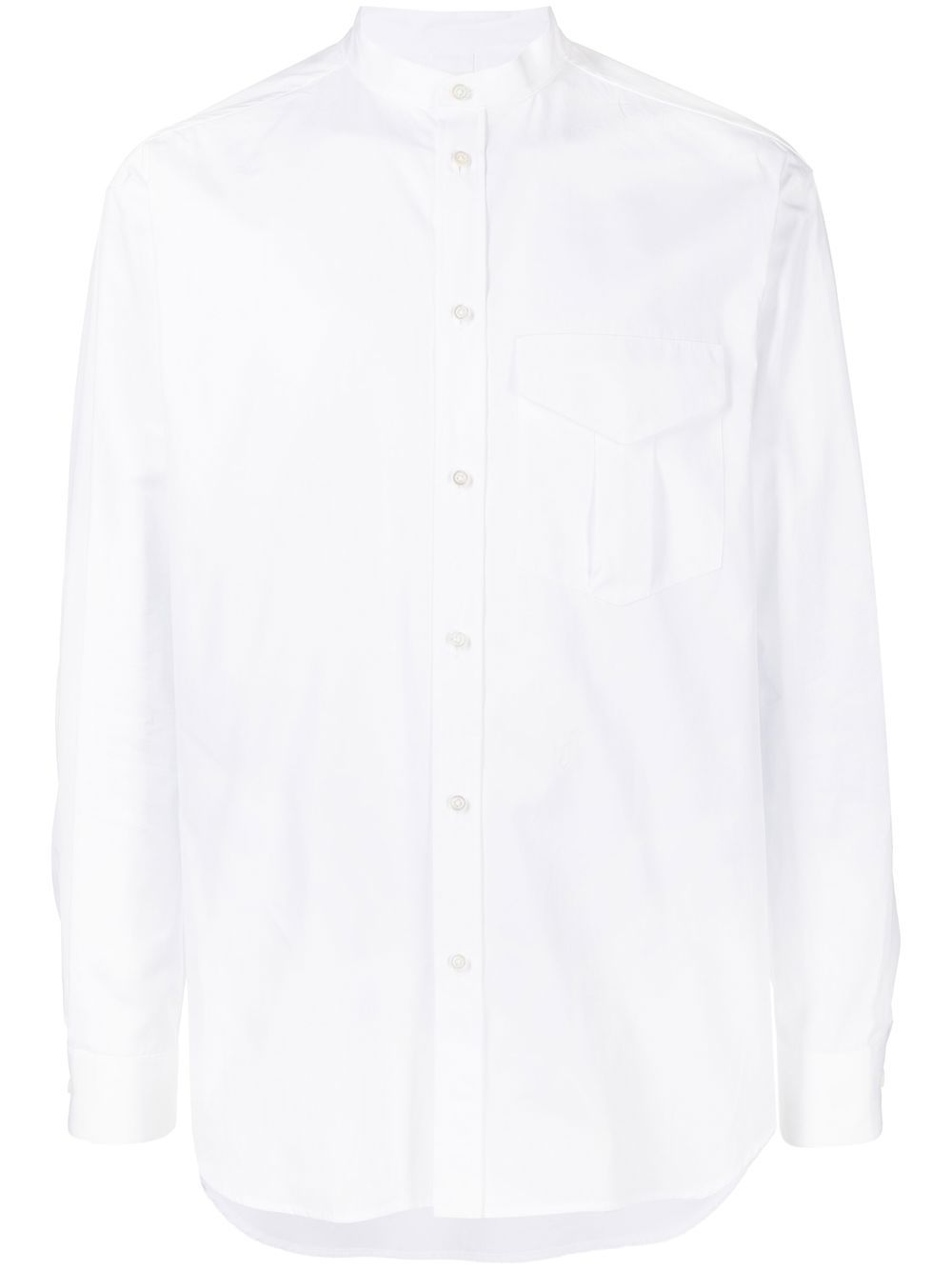 Jil Sander stand-collar cotton shirt - White