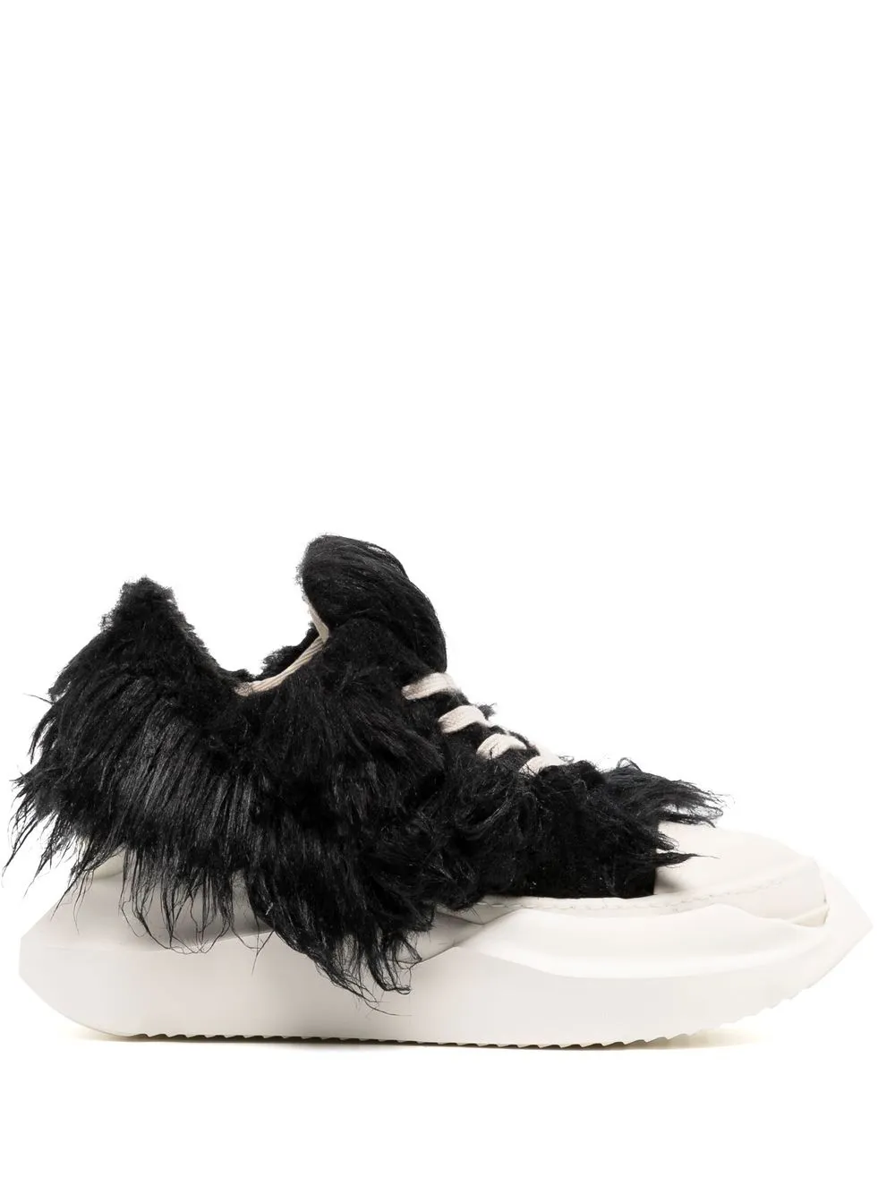 Rick Owens DRKSHDW Abstract fur sneakersブリーチミリタリークラッシュ