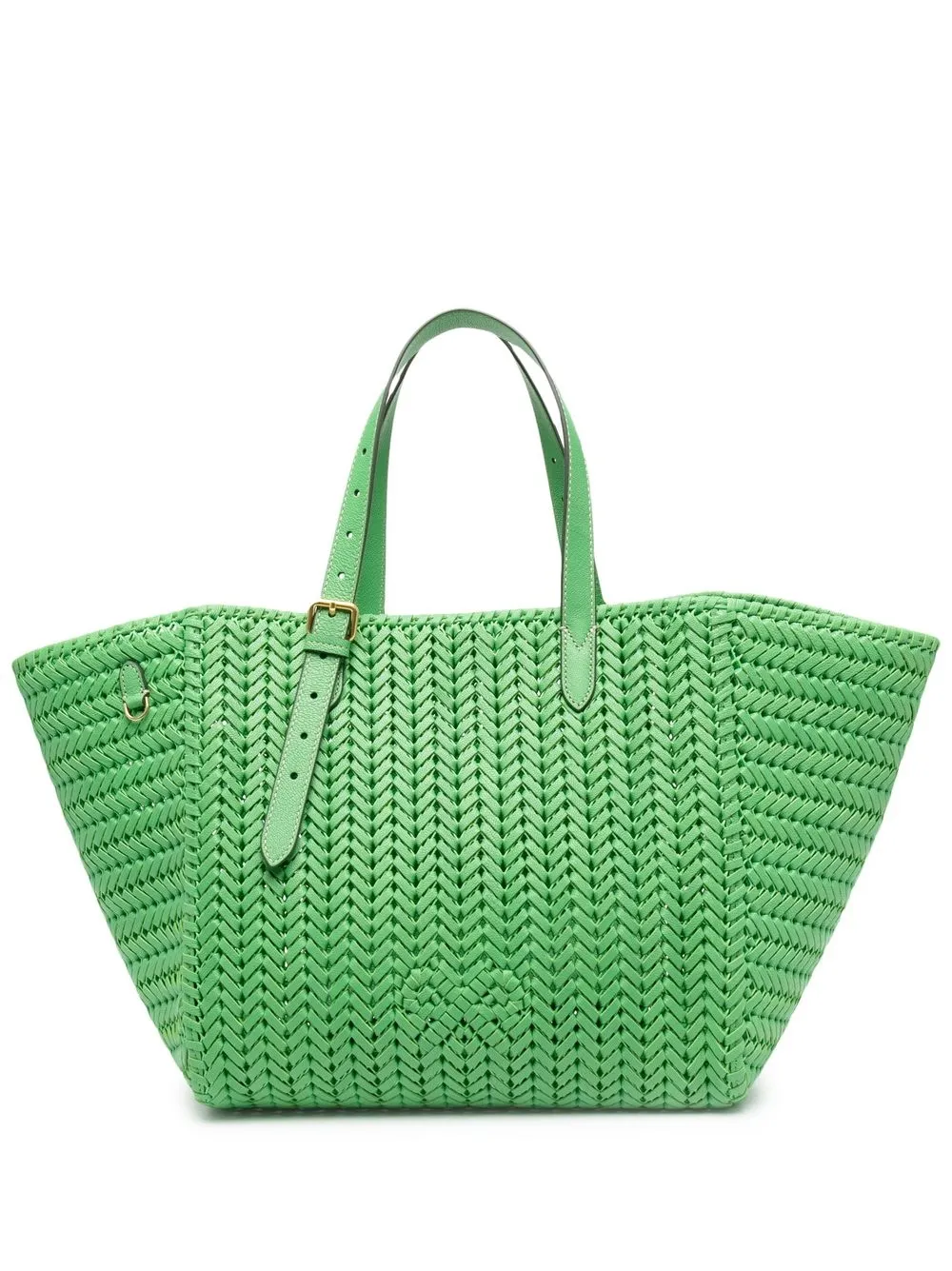 

Anya Hindmarch Neeson square hand-woven tote - Green