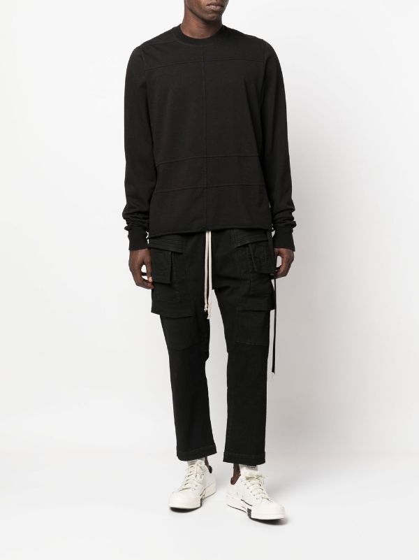 Rick Owens DRKSHDW Strobe Creatch Cropped Cargo Jersey Trousers