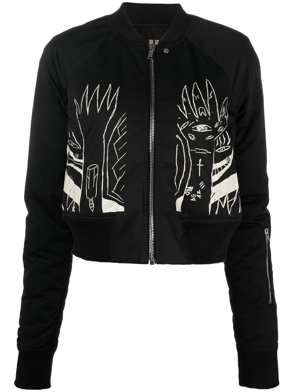 

Rick Owens DRKSHDW chamarra bomber con estampado gráfico - Negro