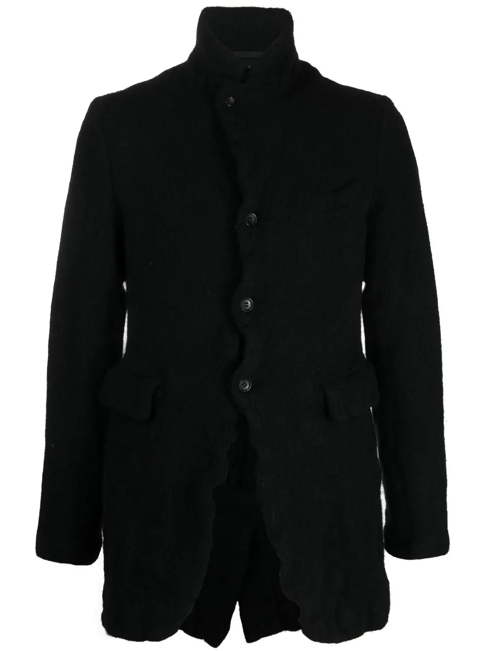 

Comme Des Garçons scallop-edge wool coat - Black