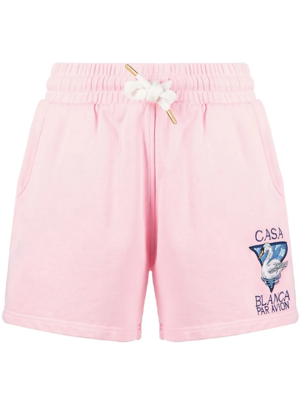 

Casablanca shorts con parche de cisne - Rosado