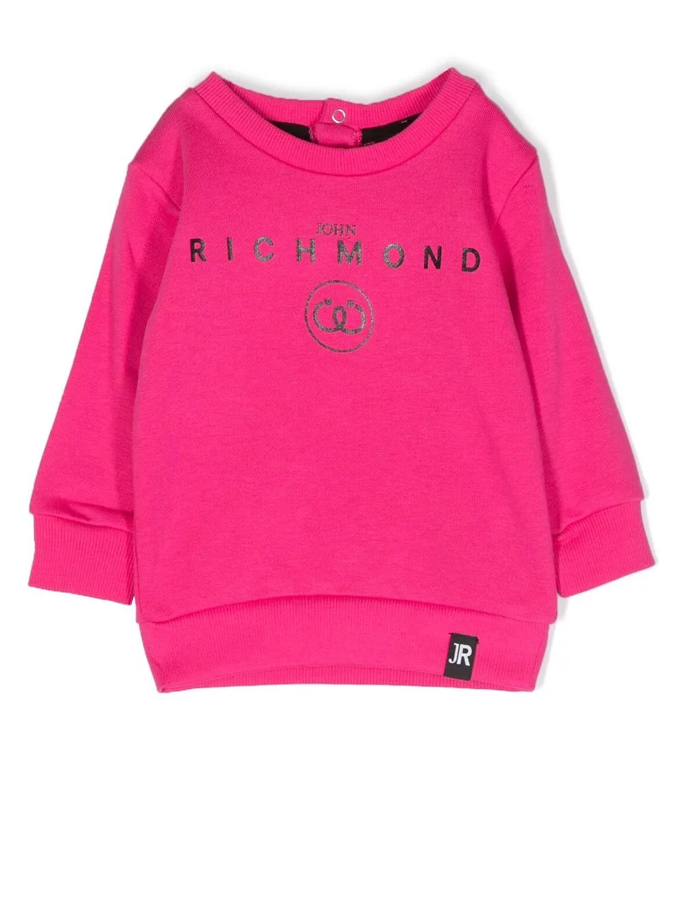 

John Richmond Junior sudadera con logo estampado - Rosado