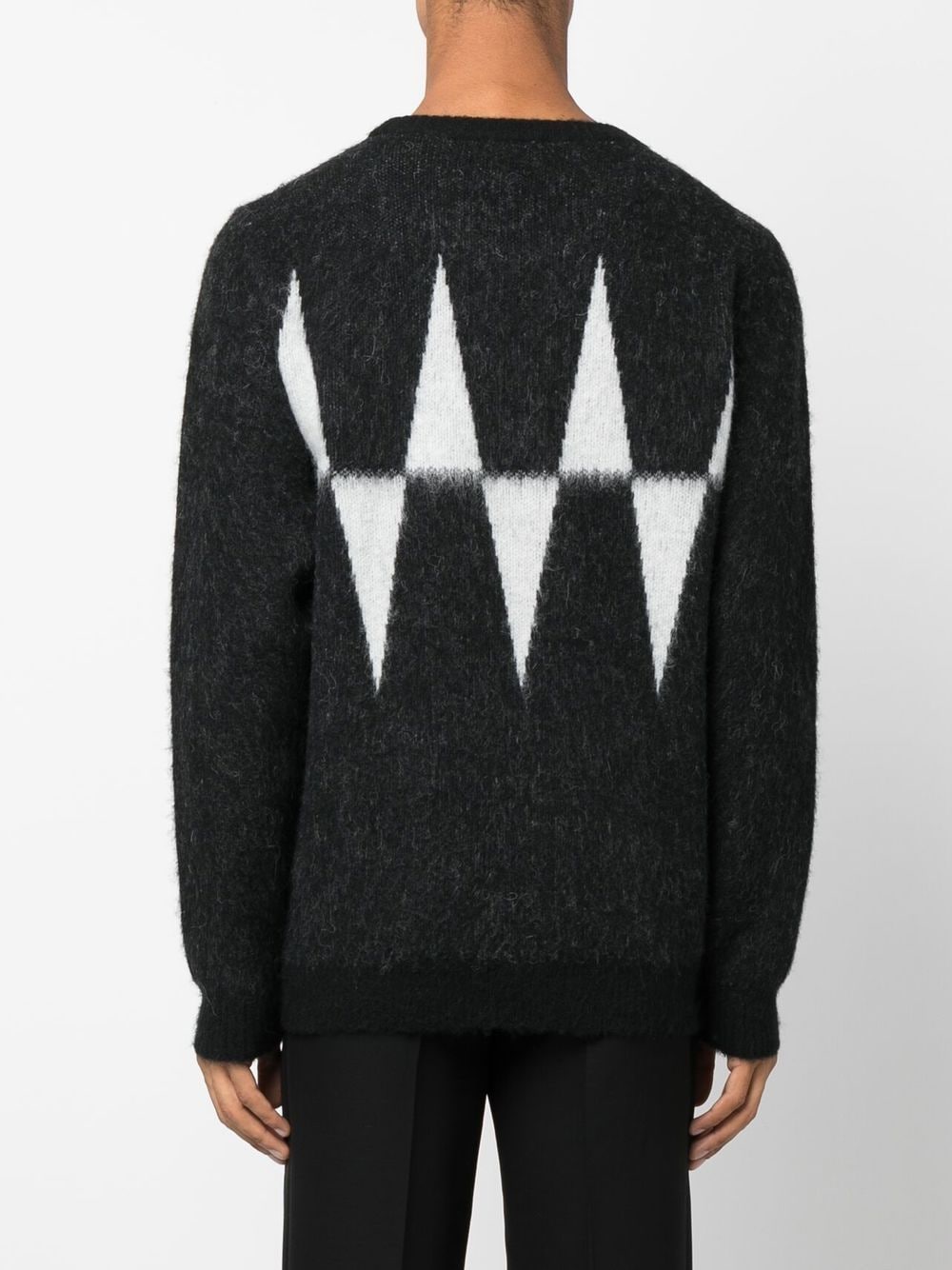 Shop Costume National Contemporary Intarsia-knit Jumper In Schwarz