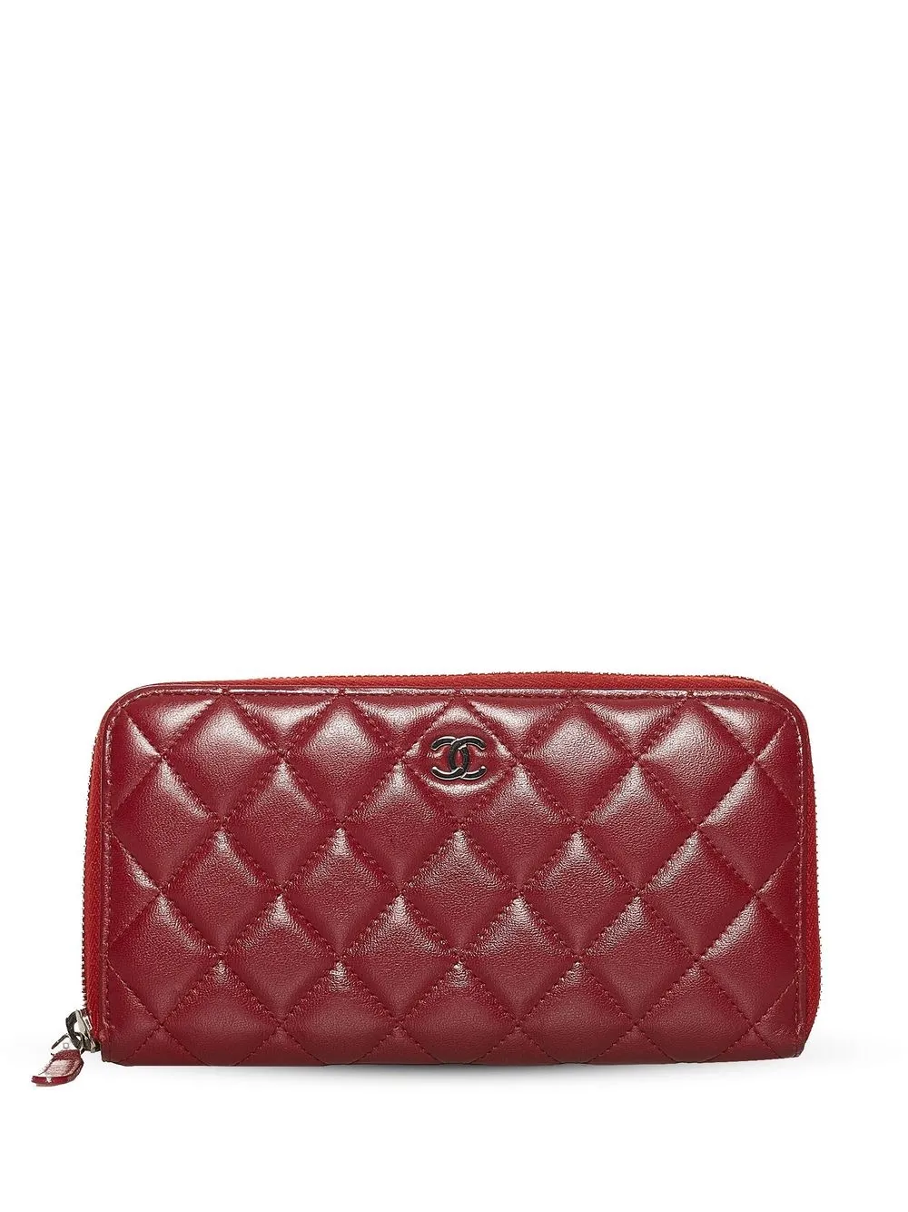 

Chanel Pre-Owned cartera capitonada con cierre 2012 - Rojo