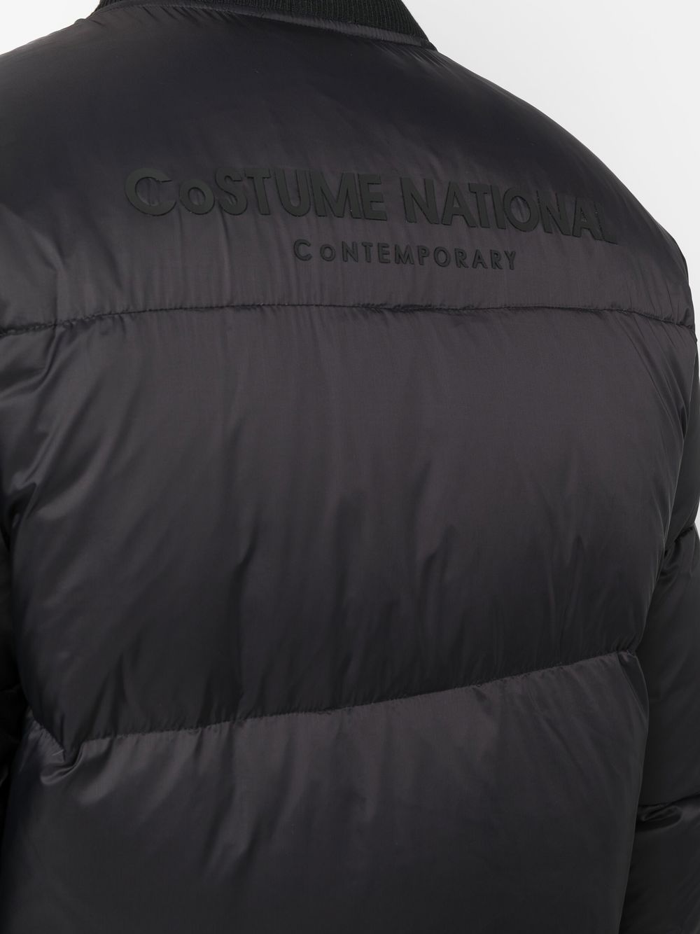 Shop Costume National Contemporary Zip-up Padded Down Jacket In Black