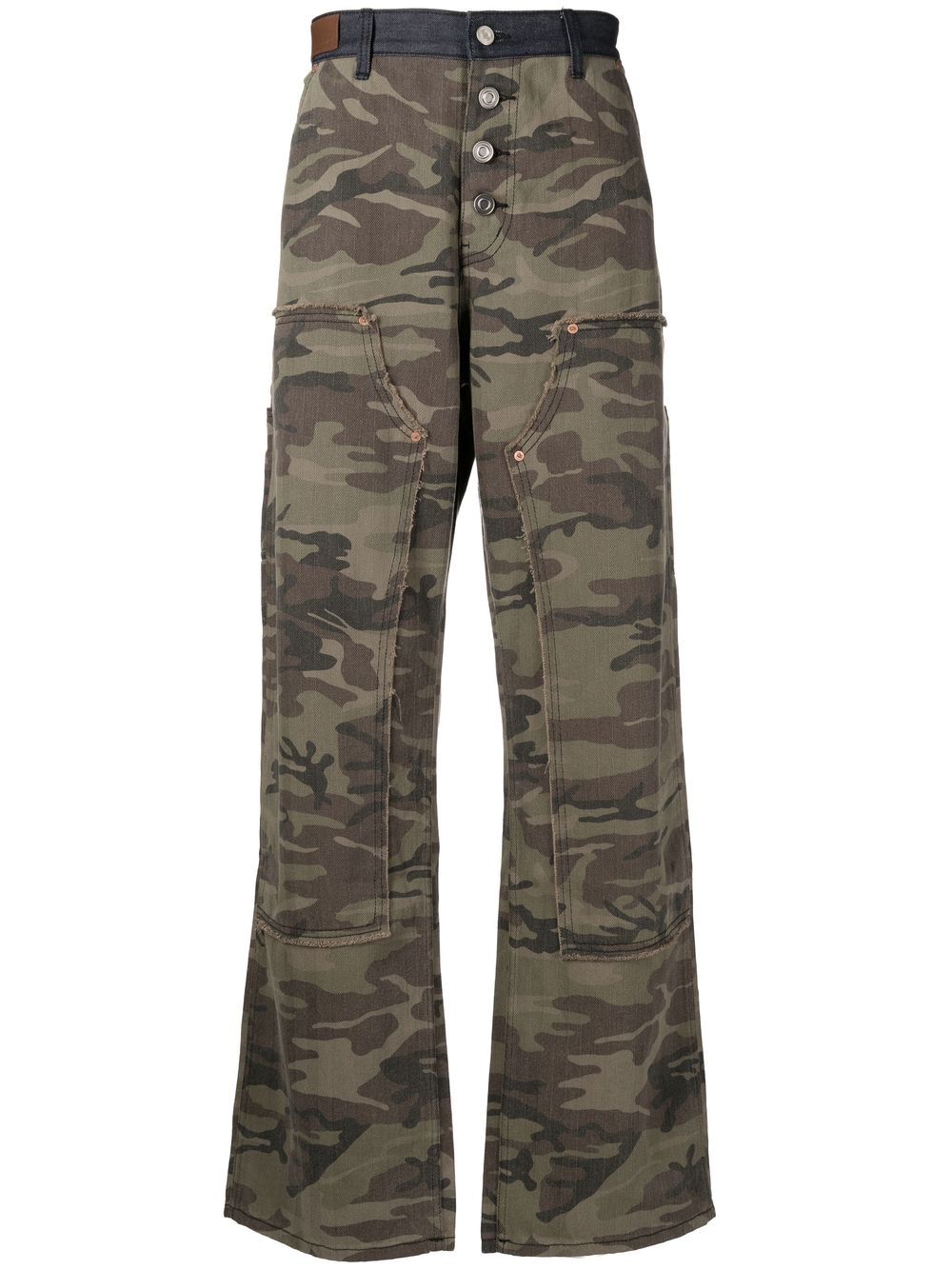 Andersson Bell camouflage-print straight-leg Jeans - Farfetch