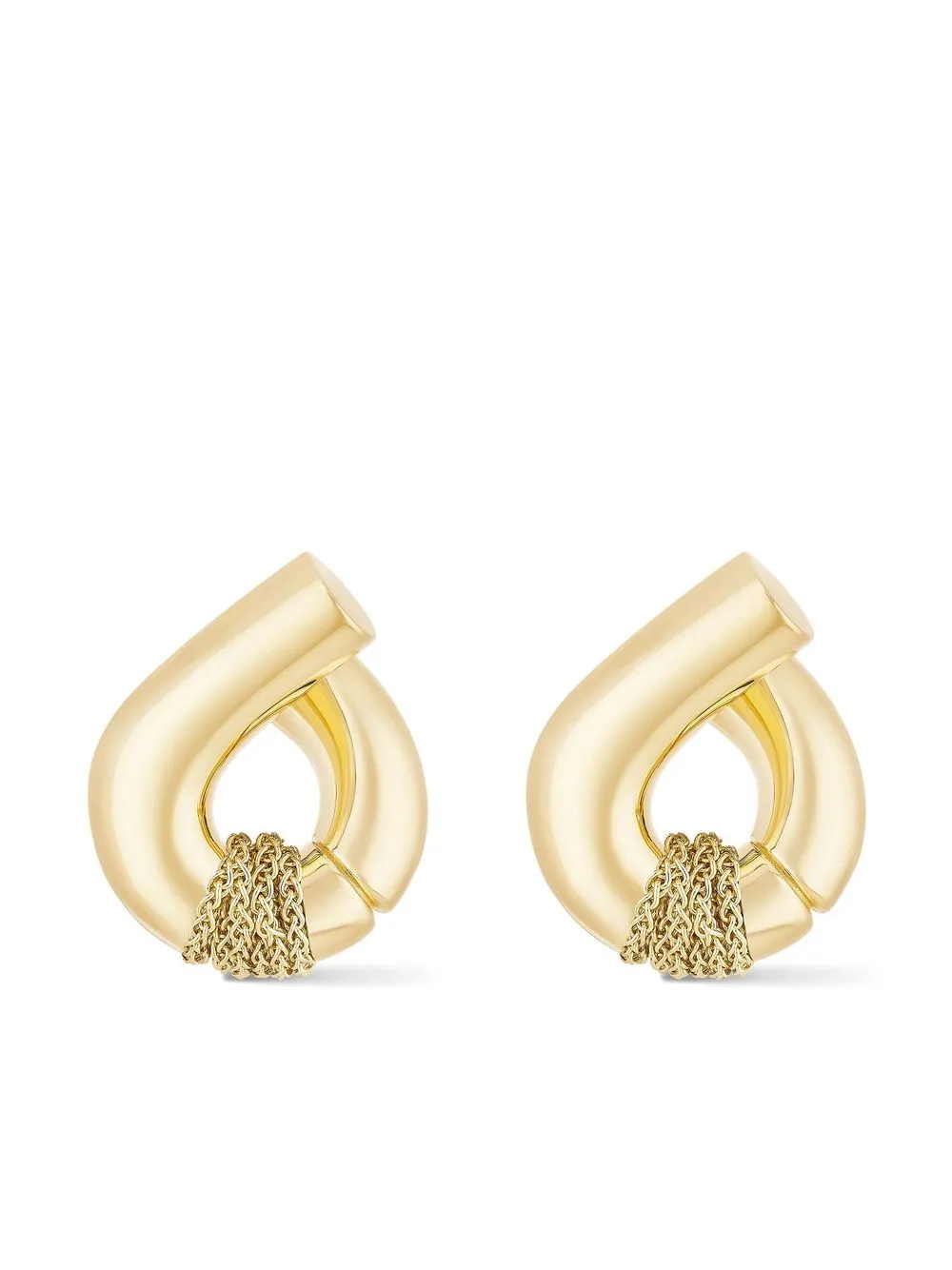 

Tabayer 18kt yellow gold Oera chain-detail drop earrings