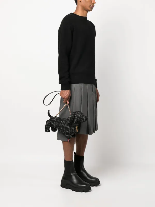 Thom Browne Hector ツイード バッグ ミニ | ブラック | FARFETCH JP