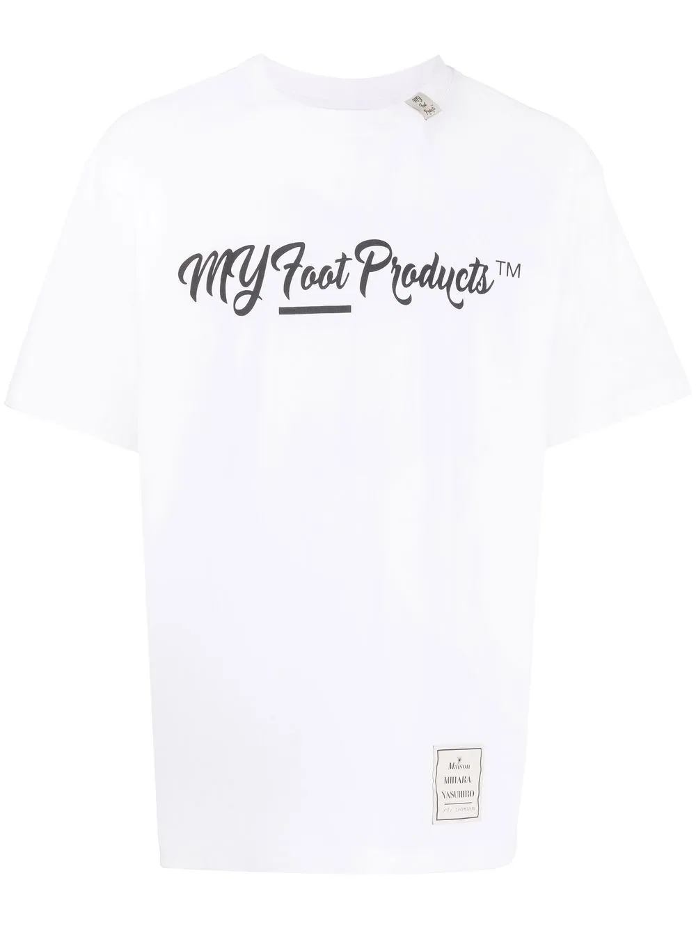 

Maison Mihara Yasuhiro playera con estampado My Foot Products - Blanco