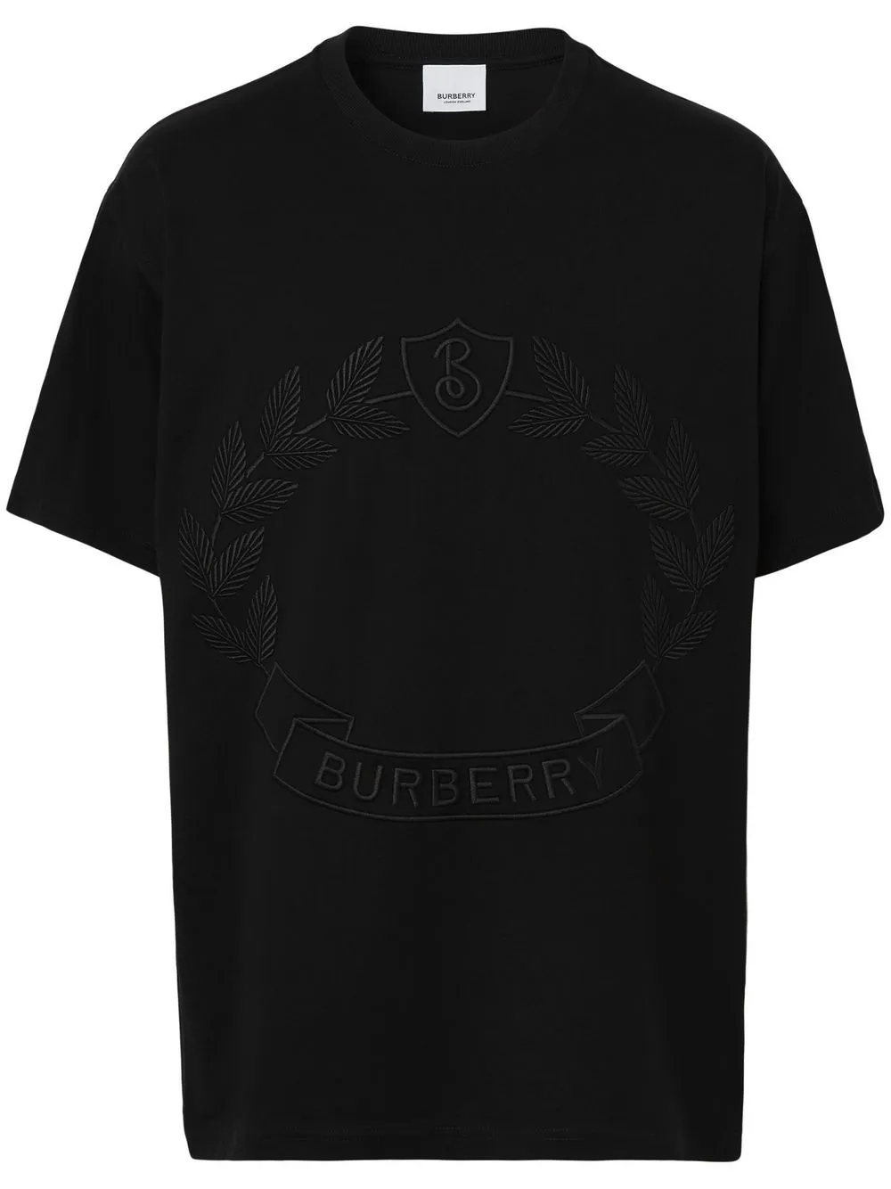 

Burberry playera con bordado Oak Leaf - Negro