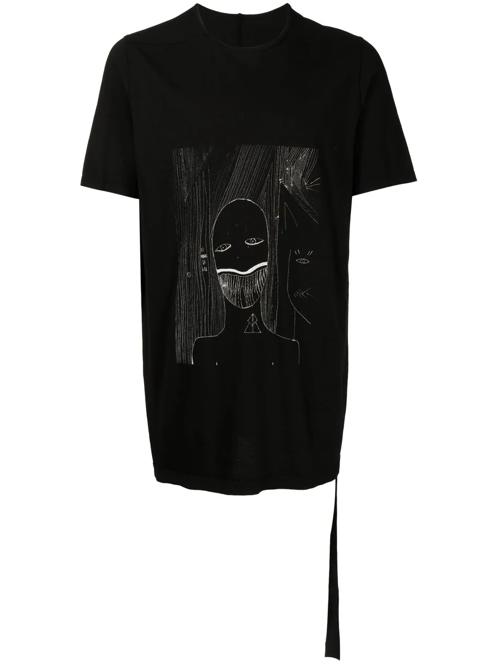 

Rick Owens DRKSHDW playera Strobe Level - Negro