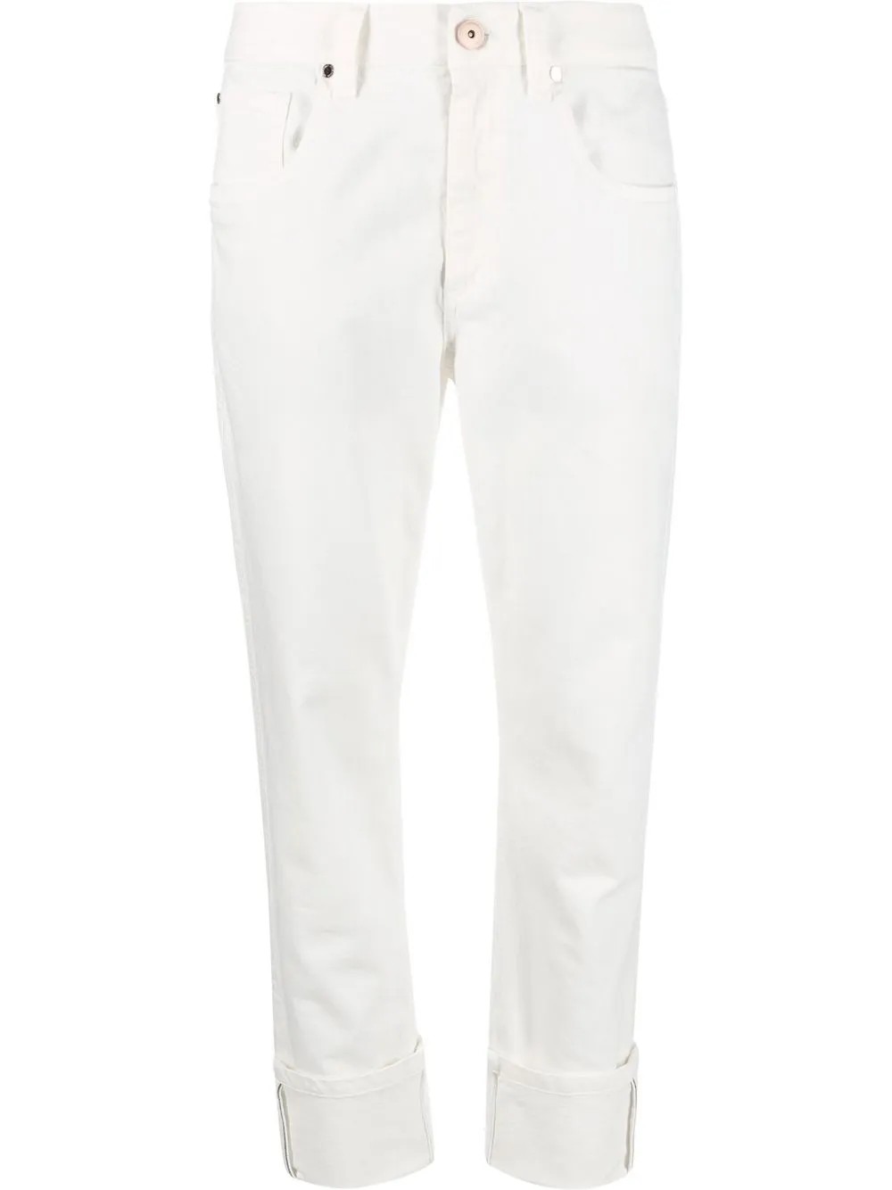 

Brunello Cucinelli pantalones capri stretch - Blanco