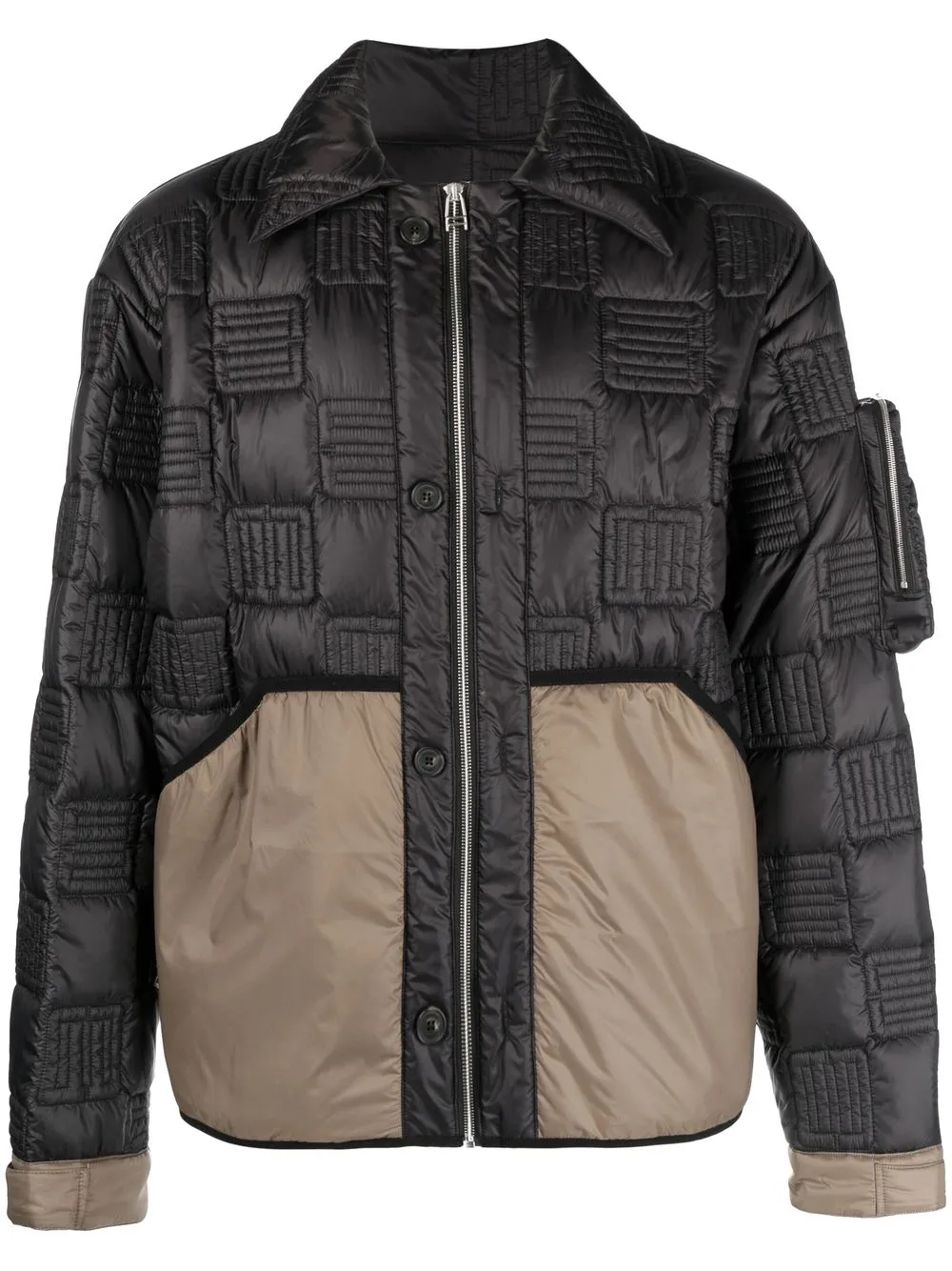 

AMBUSH quilted zip-up jacket - Black