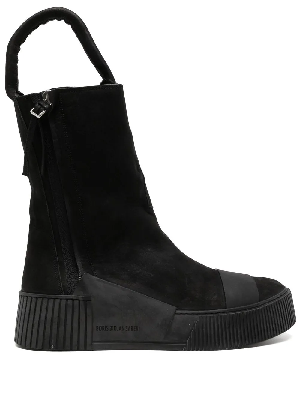 

Boris Bidjan Saberi botas con logo en relieve y cierre lateral - Negro