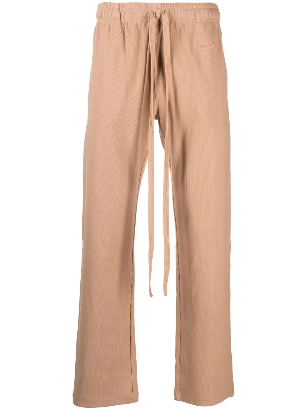 

032c oversize-drawstring straight-leg trousers - Neutrals