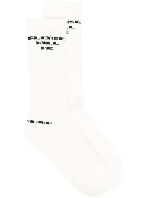 Rick Owens DRKSHDW graphic print knee-high socks