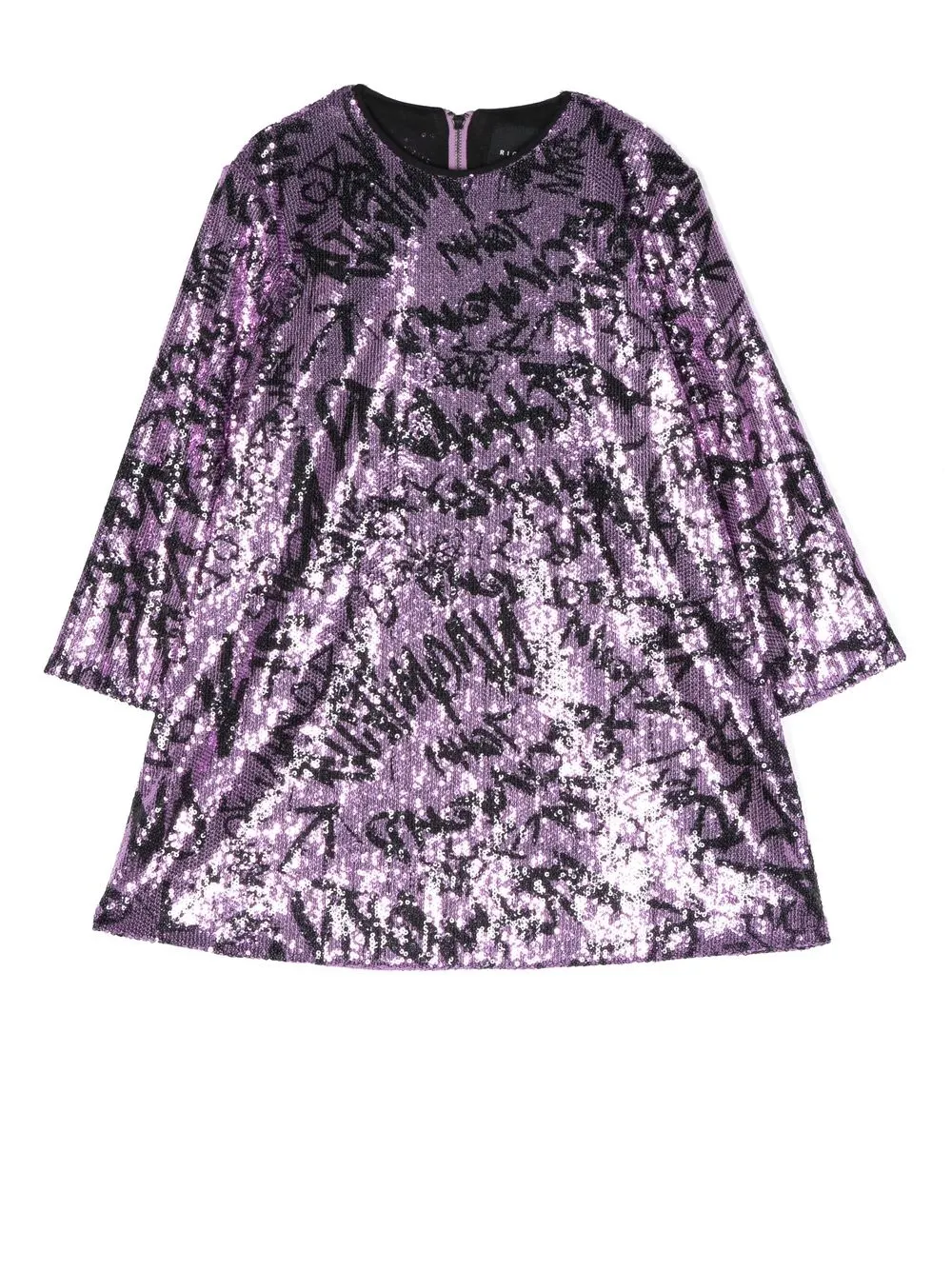 

John Richmond Junior vestido midi con detalles de lentejuelas - Morado