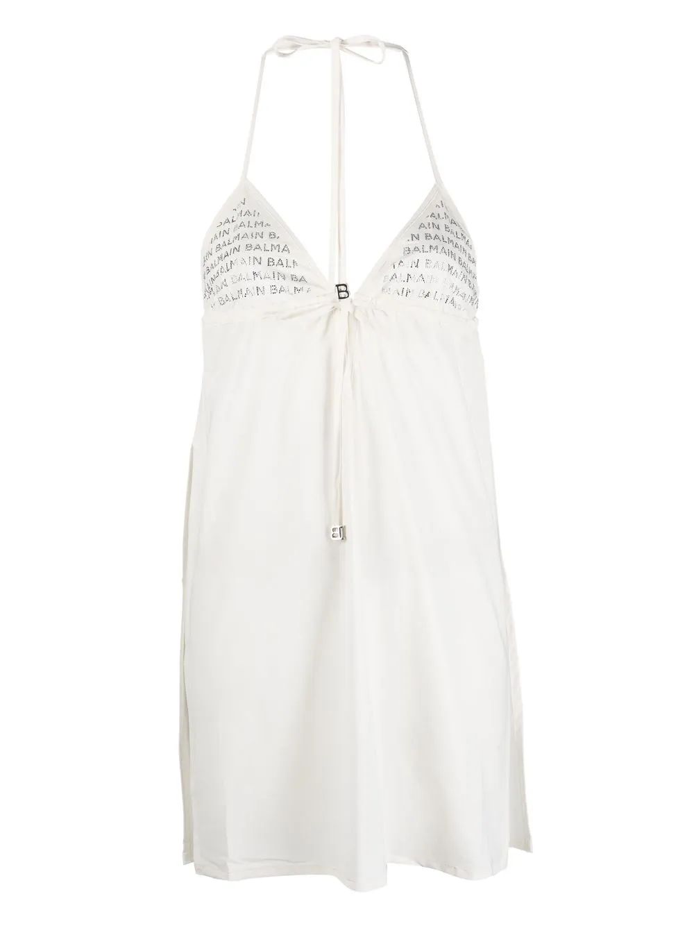 

Balmain halterneck beach dress - White