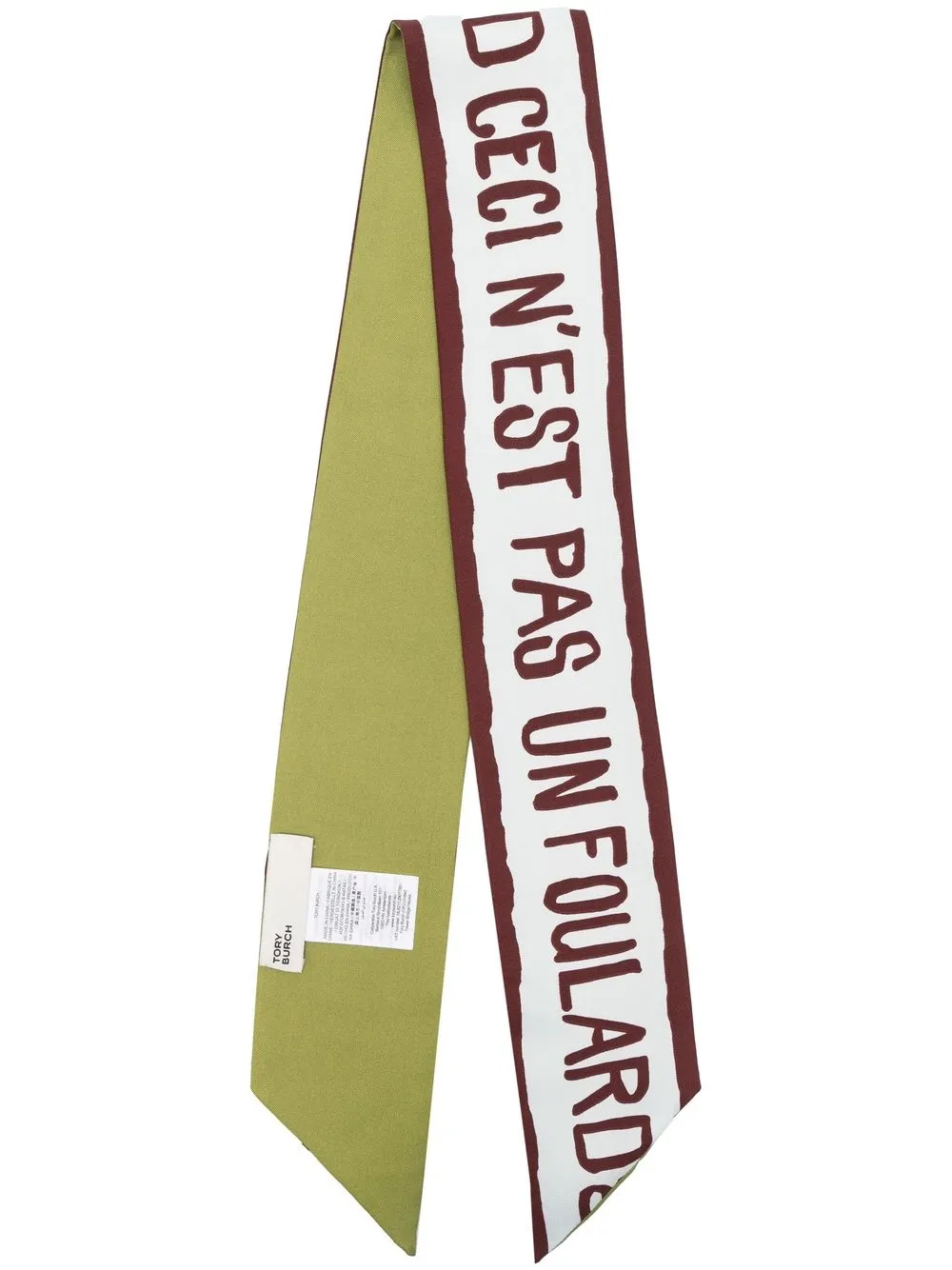 

Tory Burch mascada Ceci N'est Pas Un Foulard - Verde