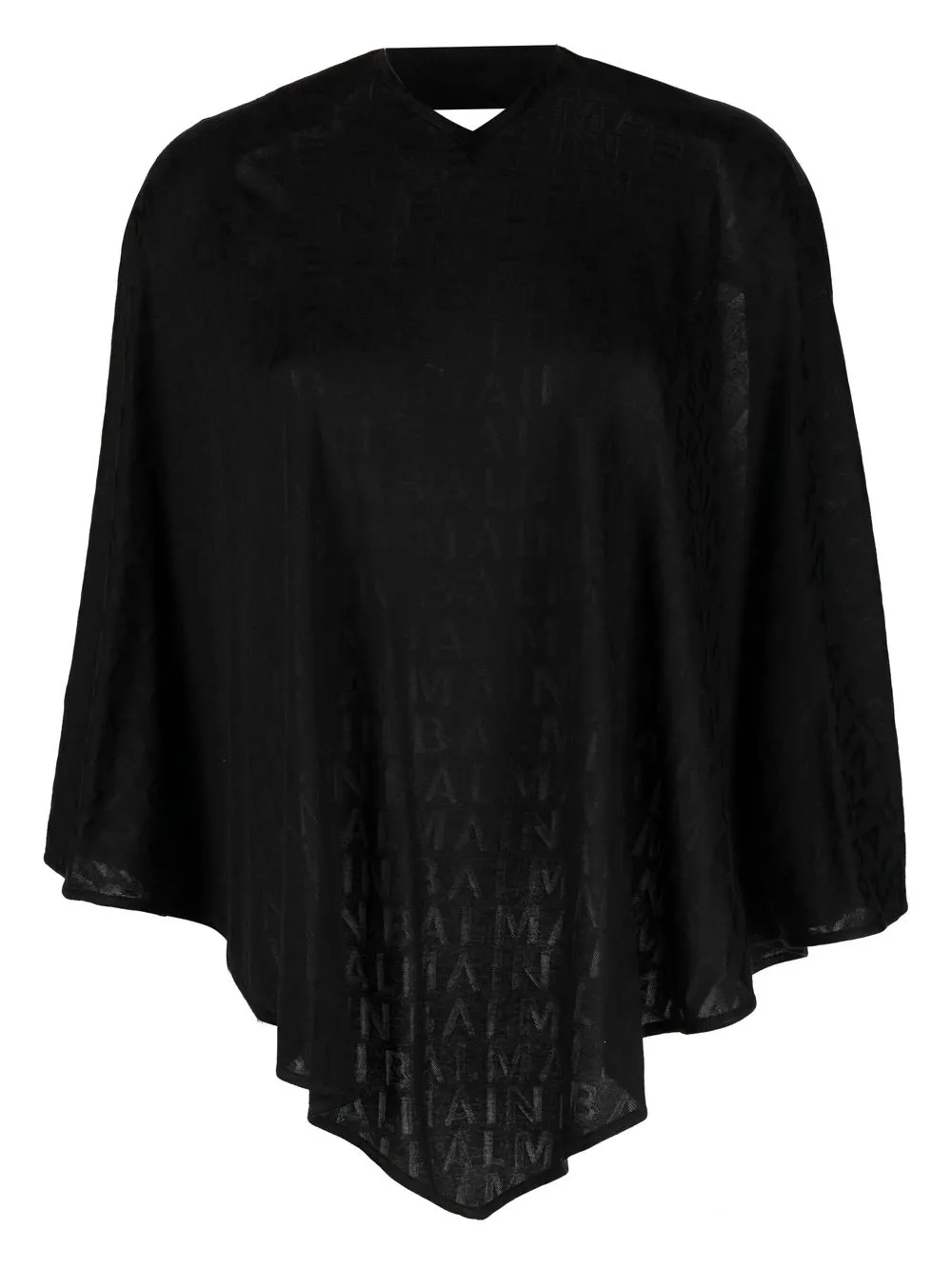 

Balmain logo-lettering beach coverup - Black