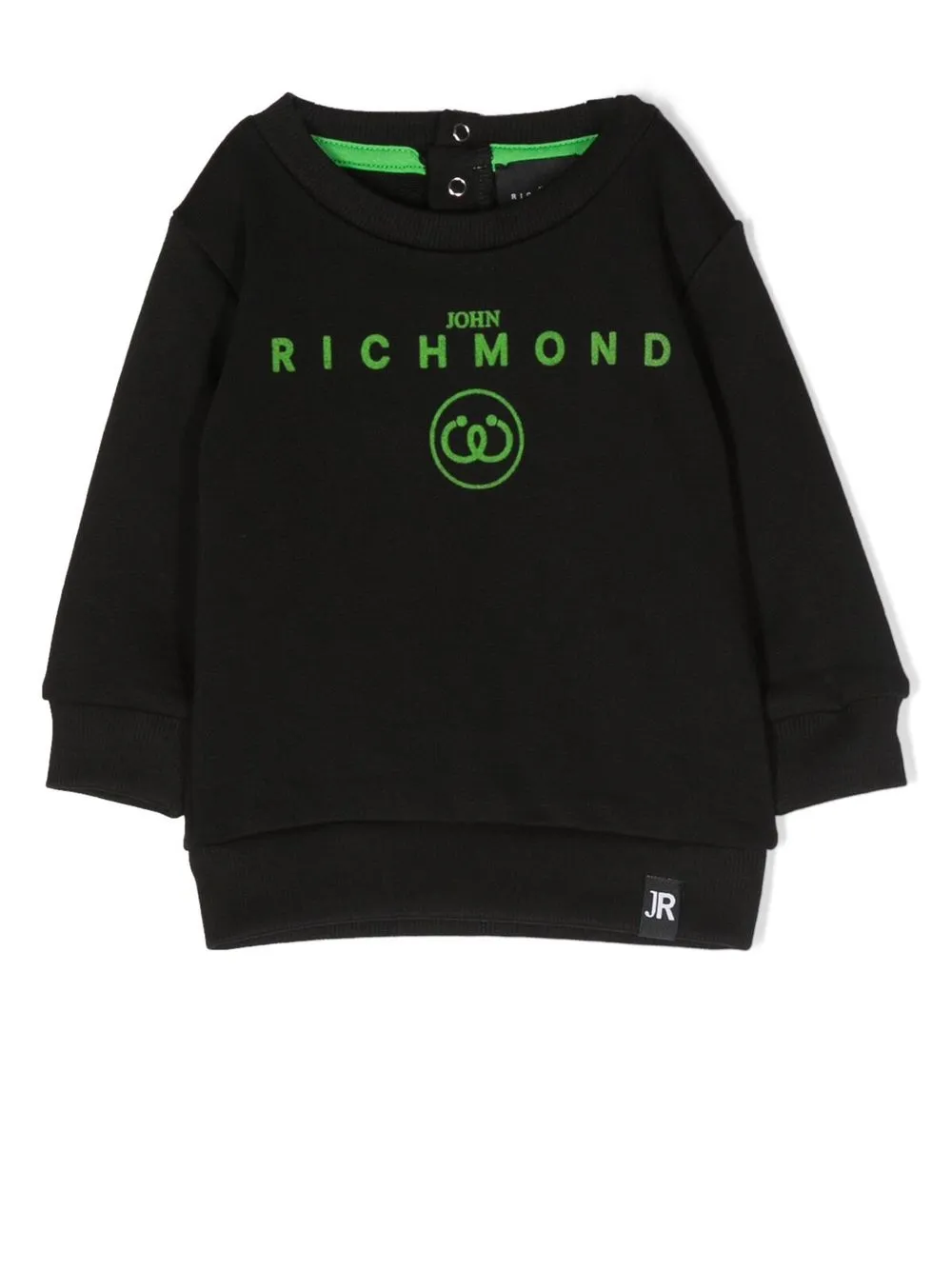 

John Richmond Junior sudadera manga larga con logo estampado - Negro