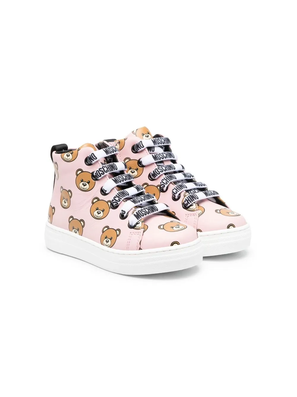 

Moschino Kids tenis con motivo Teddy Bear - Rosado