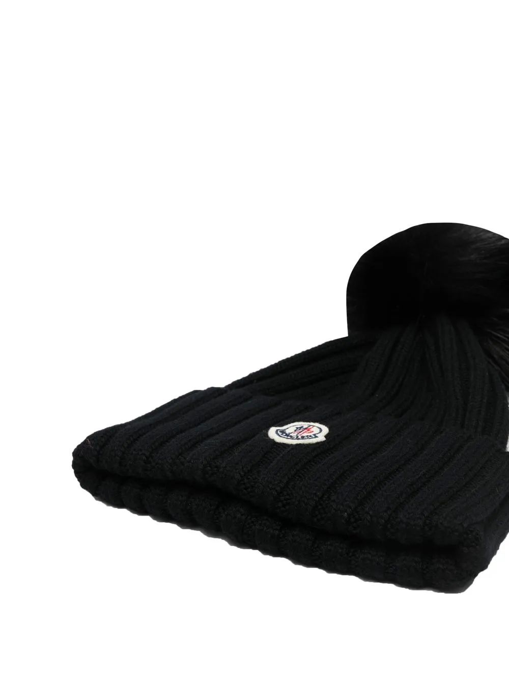 Moncler Muts met pompon - Zwart