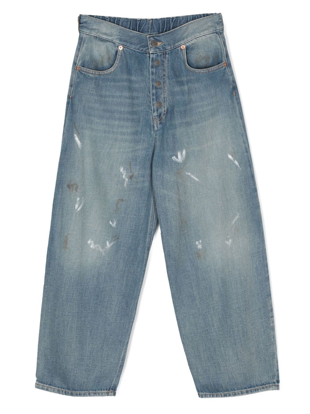 

MM6 Maison Margiela Kids jeans rectos con bolsillos - Azul