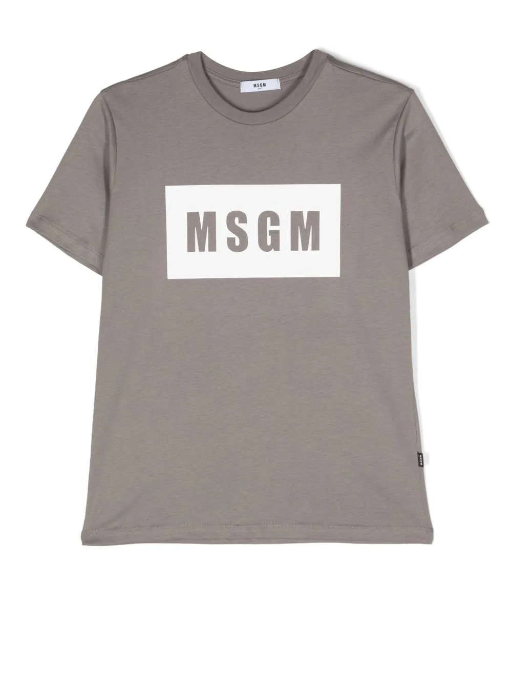 

MSGM Kids playera con logo estampado - Gris