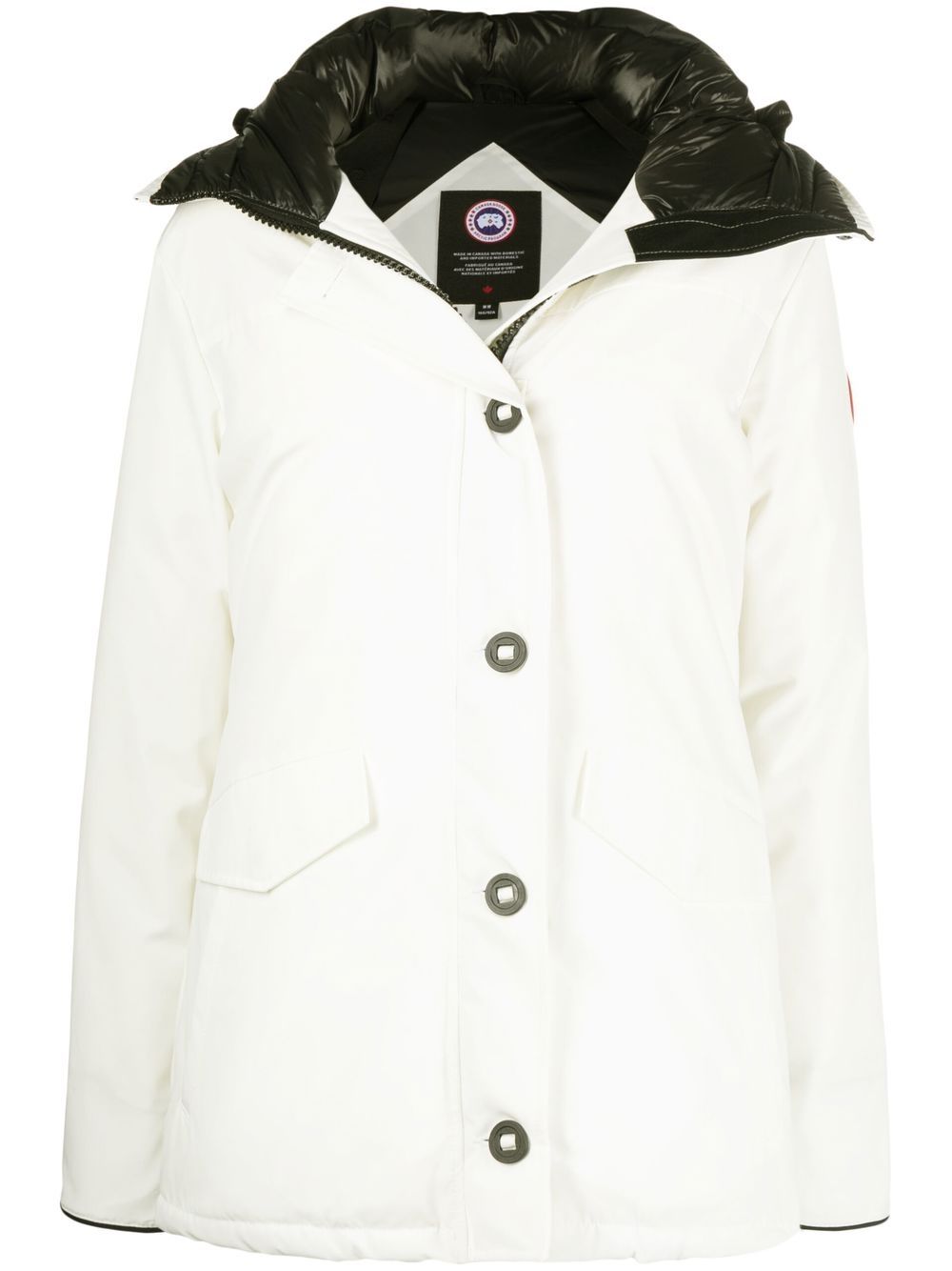 

Canada Goose parka con capucha y parche del logo - Blanco