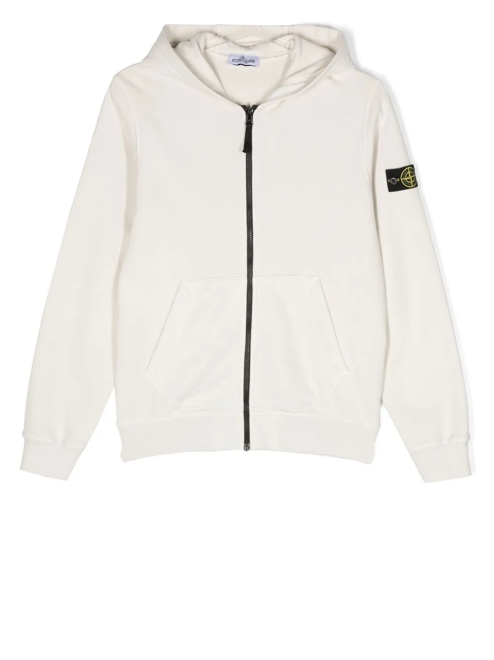 

Stone Island Junior logo-patch zip-up hoodie - Neutrals